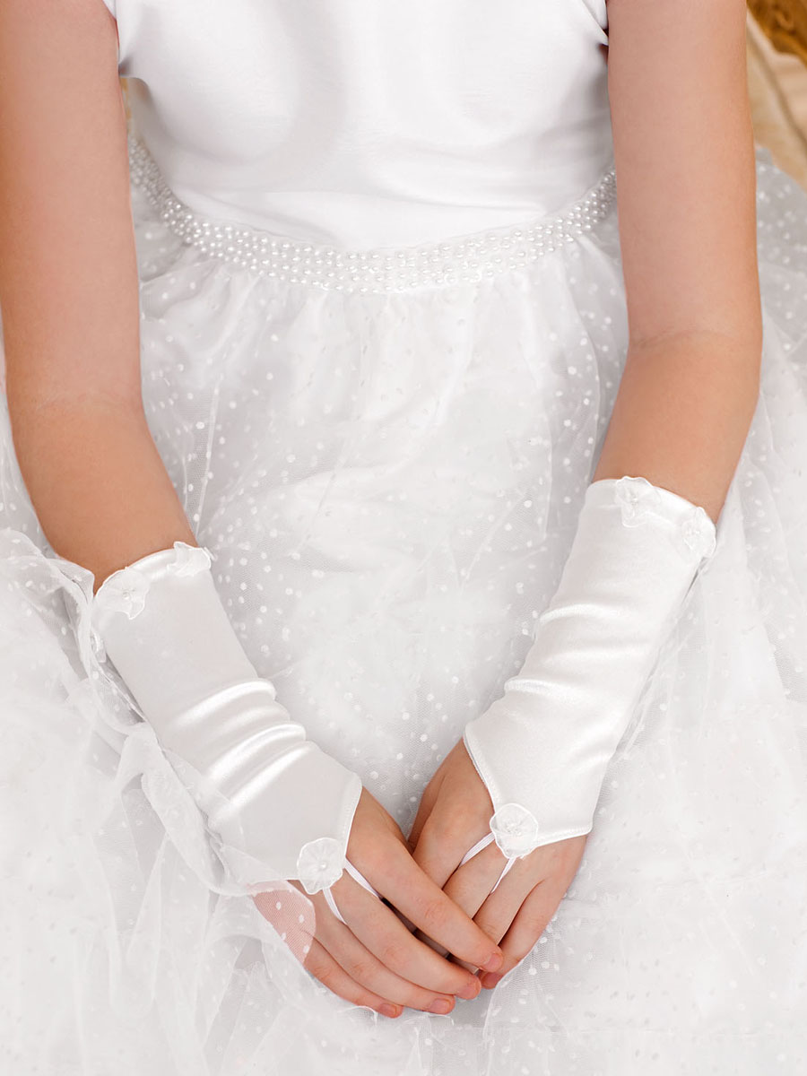 Перчаток для платья белые